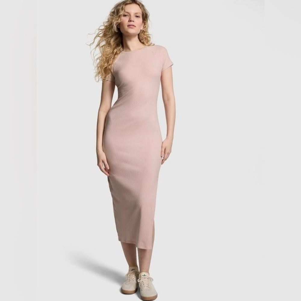 Victoria's Secret PINK Women’s X Small Wanna Be Pink Short Sleeve Midi Dress XS - Picture 2 of 15
